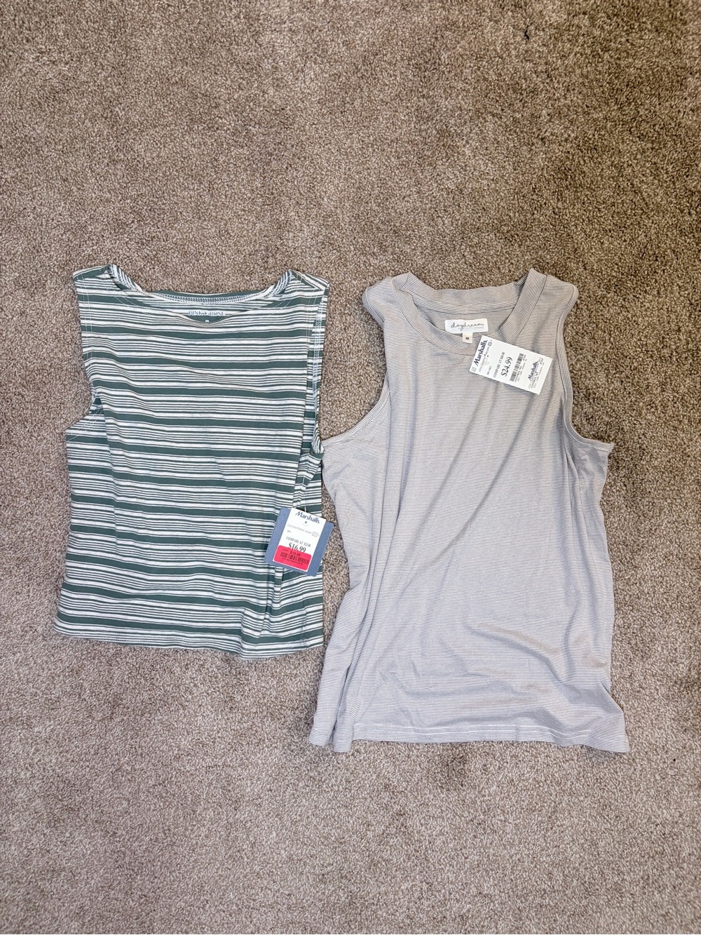 NWT Pajama Sleep Tank Top Bundle Size M Striped Daydream Pink Rose